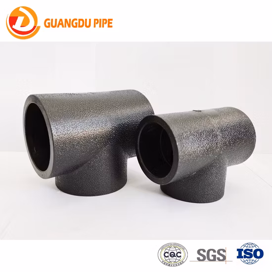 Tubo de água HDPE Encaixe HDPE com soldagem por fusão de topo e eletrofusão
